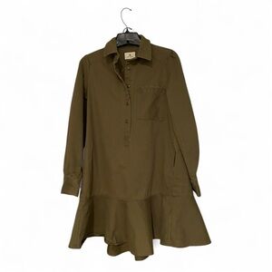Callahan Shirt Dress by Tuckernuck in Army Green Dress